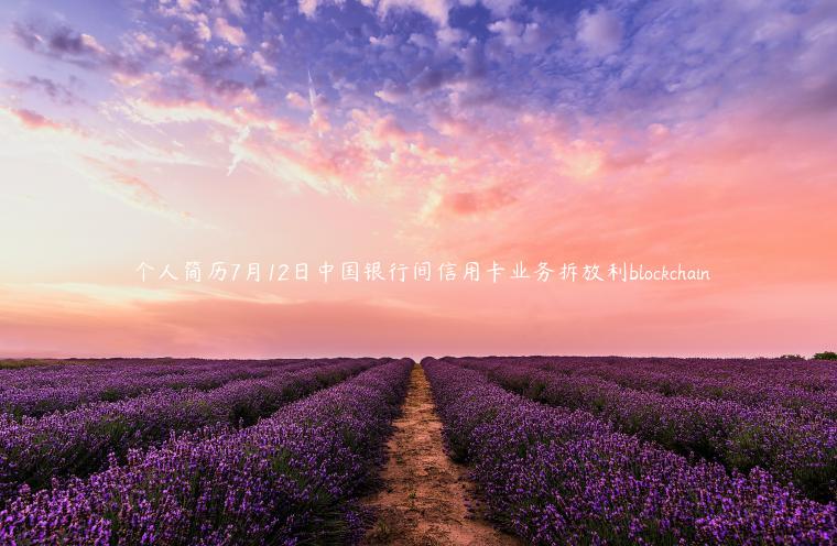 僴个人简历7月12日中国银行间信用卡业务拆放利blockchain