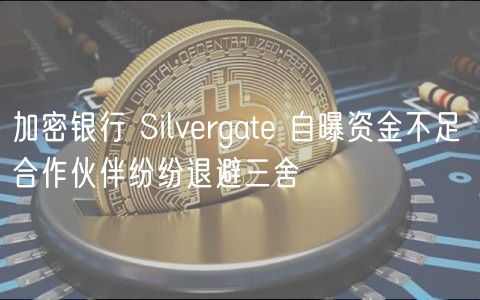 加密银行 Silvergate 自曝资金不足 合作伙伴纷纷退避三舍