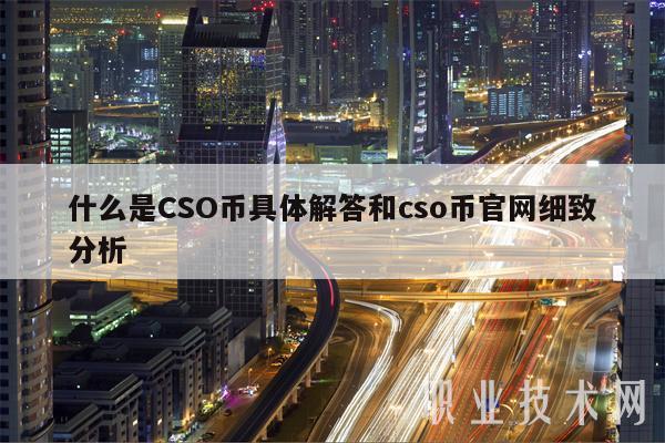 什么是CSO币具体解答和cso币官网细致分析