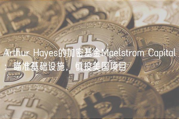 Arthur Hayes的加密基金Maelstrom Capital：瞄准基础设施，慎投美国项目