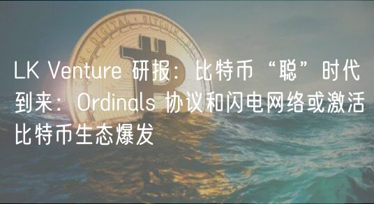 LK Venture 研报：比特币“聪”时代到来：Ordinals 协议和闪电网络或激活比特币生态爆发